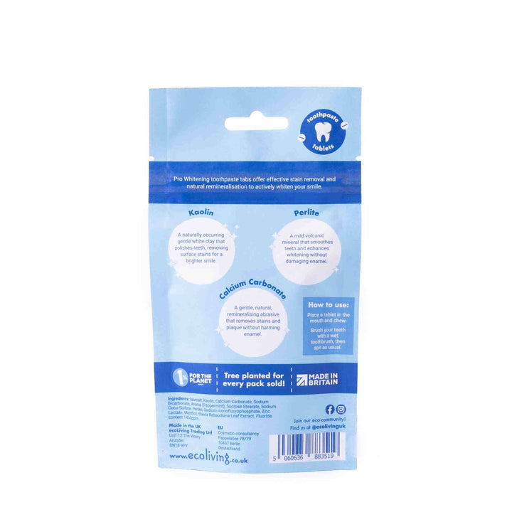 Tabs Pro Whitening Toothpaste Tablets With Fluoride.