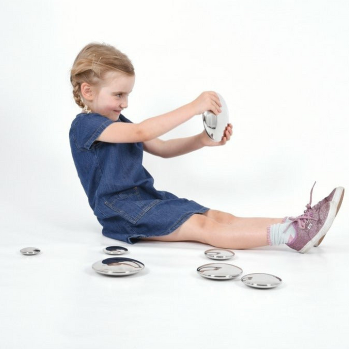 Sensory Reflective Silver Buttons - The Eco Boutique