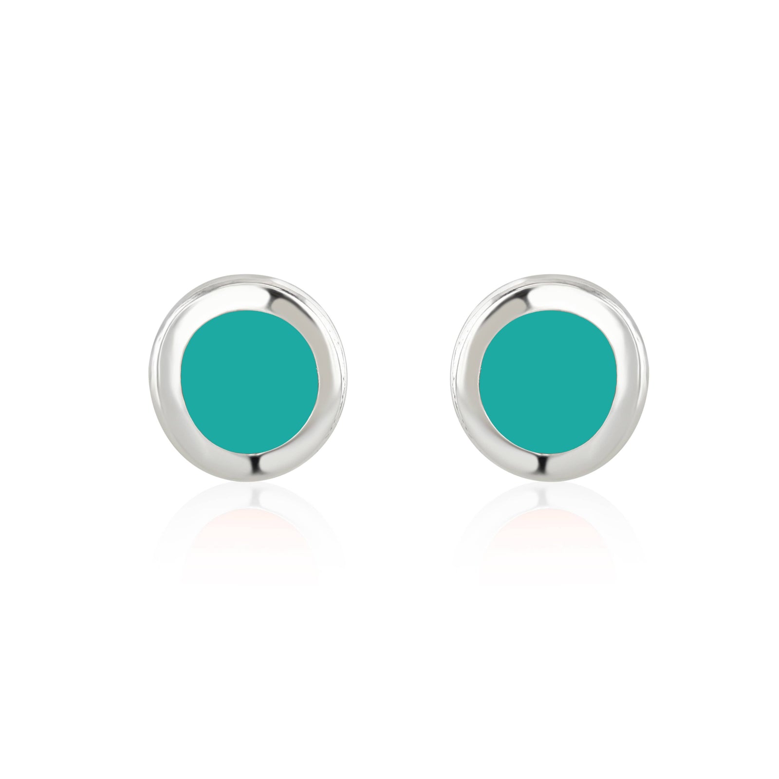 Turquoise enamel studs by Coral & Mint