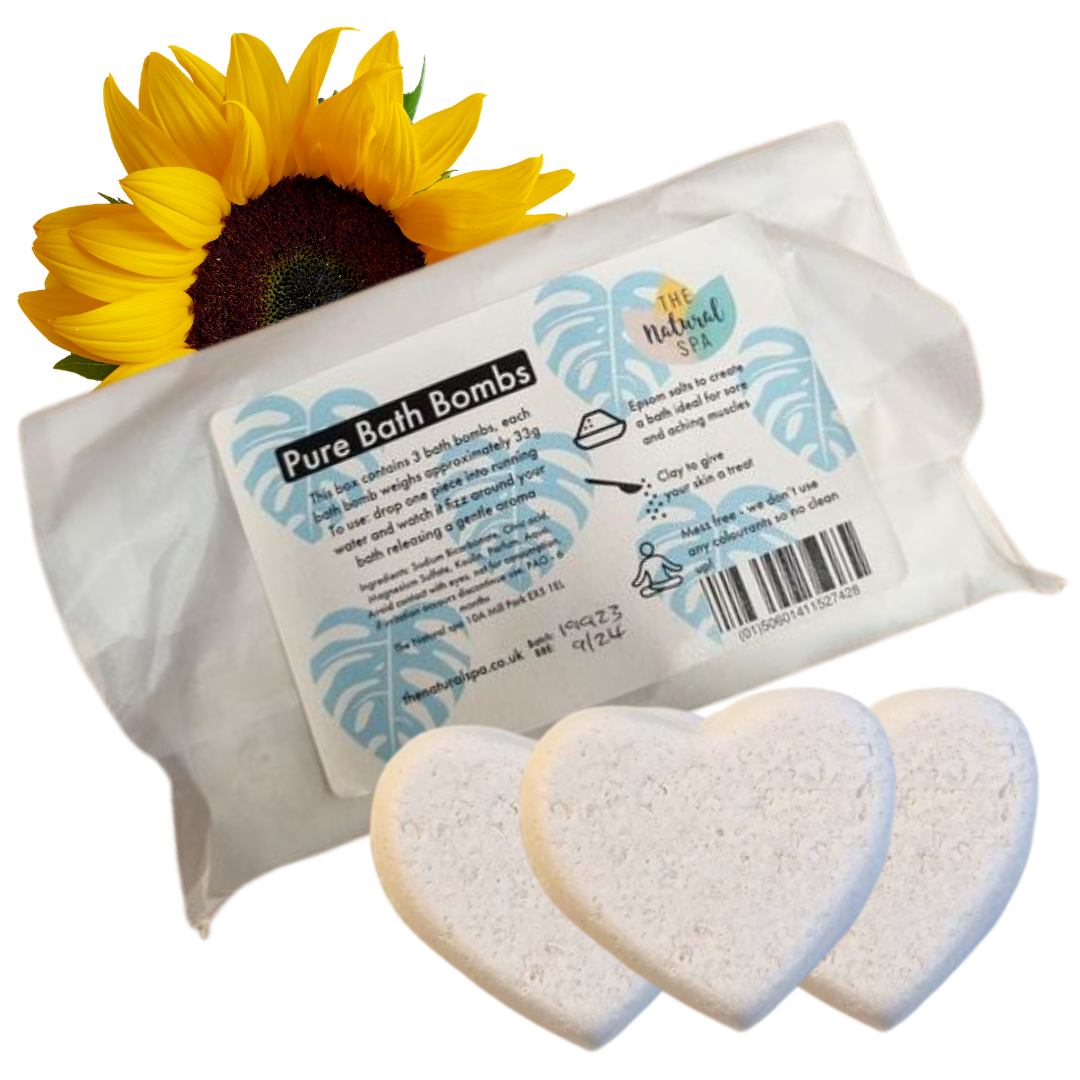 Unscented bath bomb triple pack - Natural Spa
