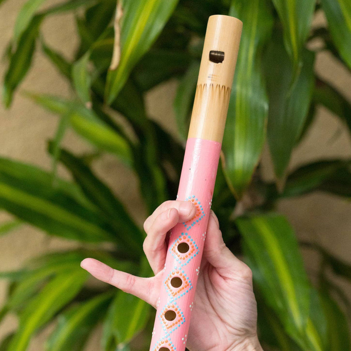 Pastel Bamboo Flutes (Blue, Pink, White)