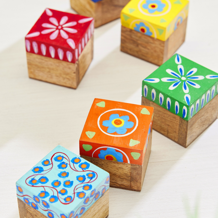 Hand Painted Indian Truck Art Trinket Box