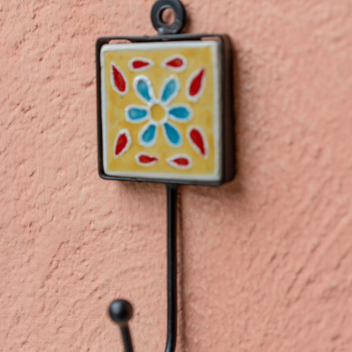 Shyla Hand Painted Tile Ceramic Hook