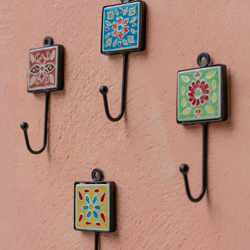 Shyla Hand Painted Tile Ceramic Hook