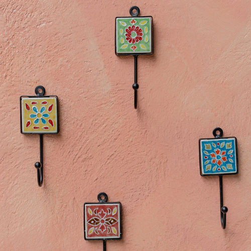 Shyla Hand Painted Tile Ceramic Hook
