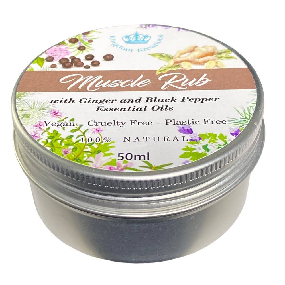 Vegan Muscle Rub with Ginger & Black Pepper
