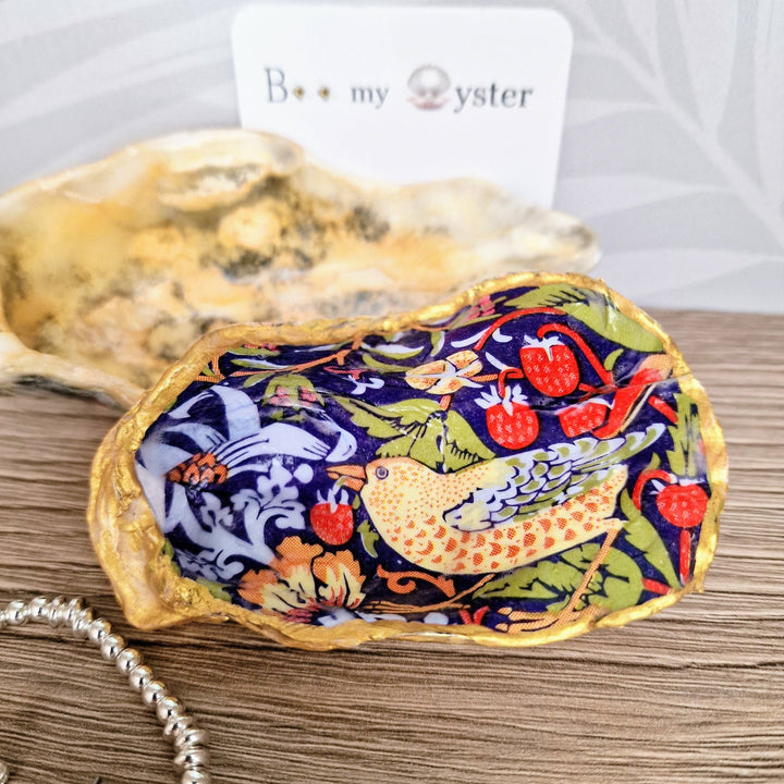 William Morris Strawberry Thief Oyster Shell Trinket Dish
