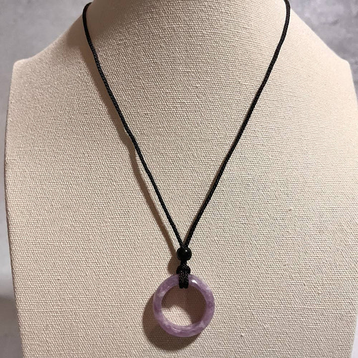 Womens Amethyst Crystal Pendant Necklace