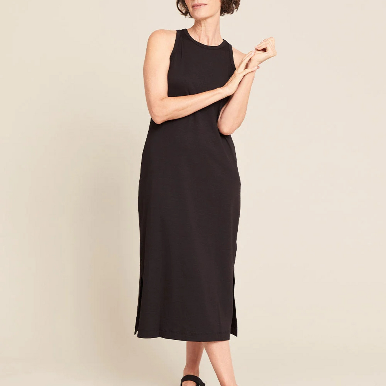 Women's Bamboo Racerback Dress In Black