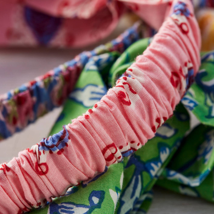 Womens Block Print Cotton Headband
