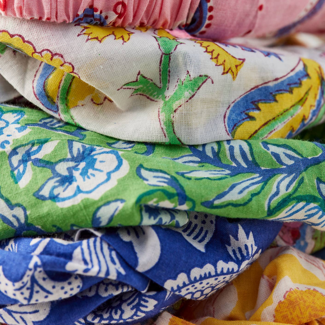Womens Block Print Cotton Headbands