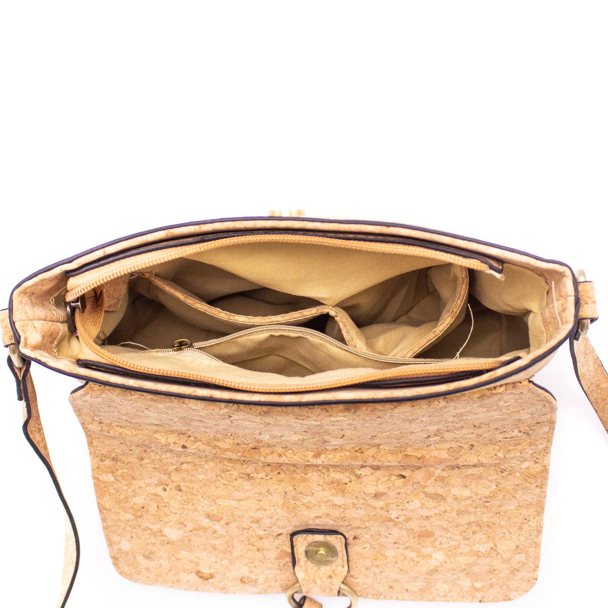 Womens Cork crossbody Sardine pattern Bag