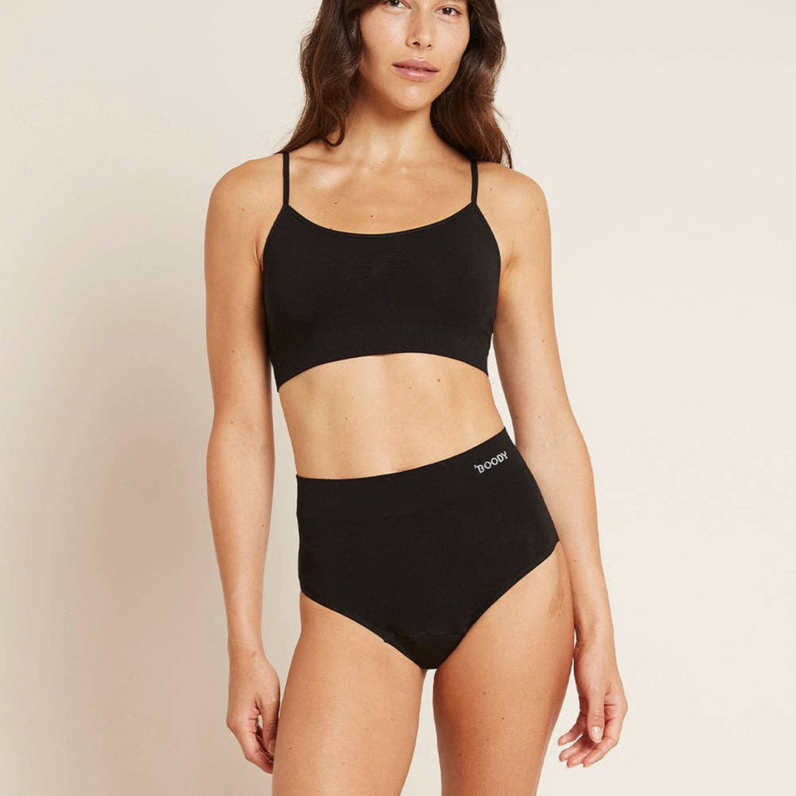 Women's Period Proof Full Brief, Moderate - Heavy: Black&nbsp;