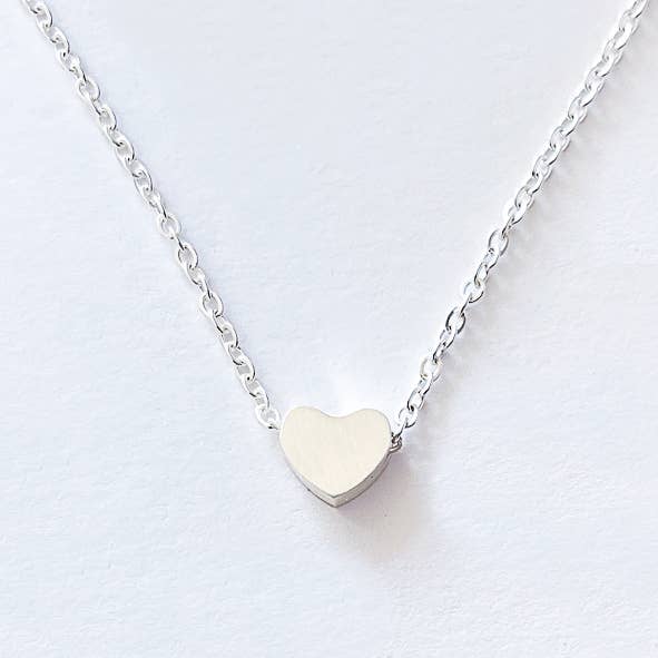 Womens Stainless Steel Heart Necklace