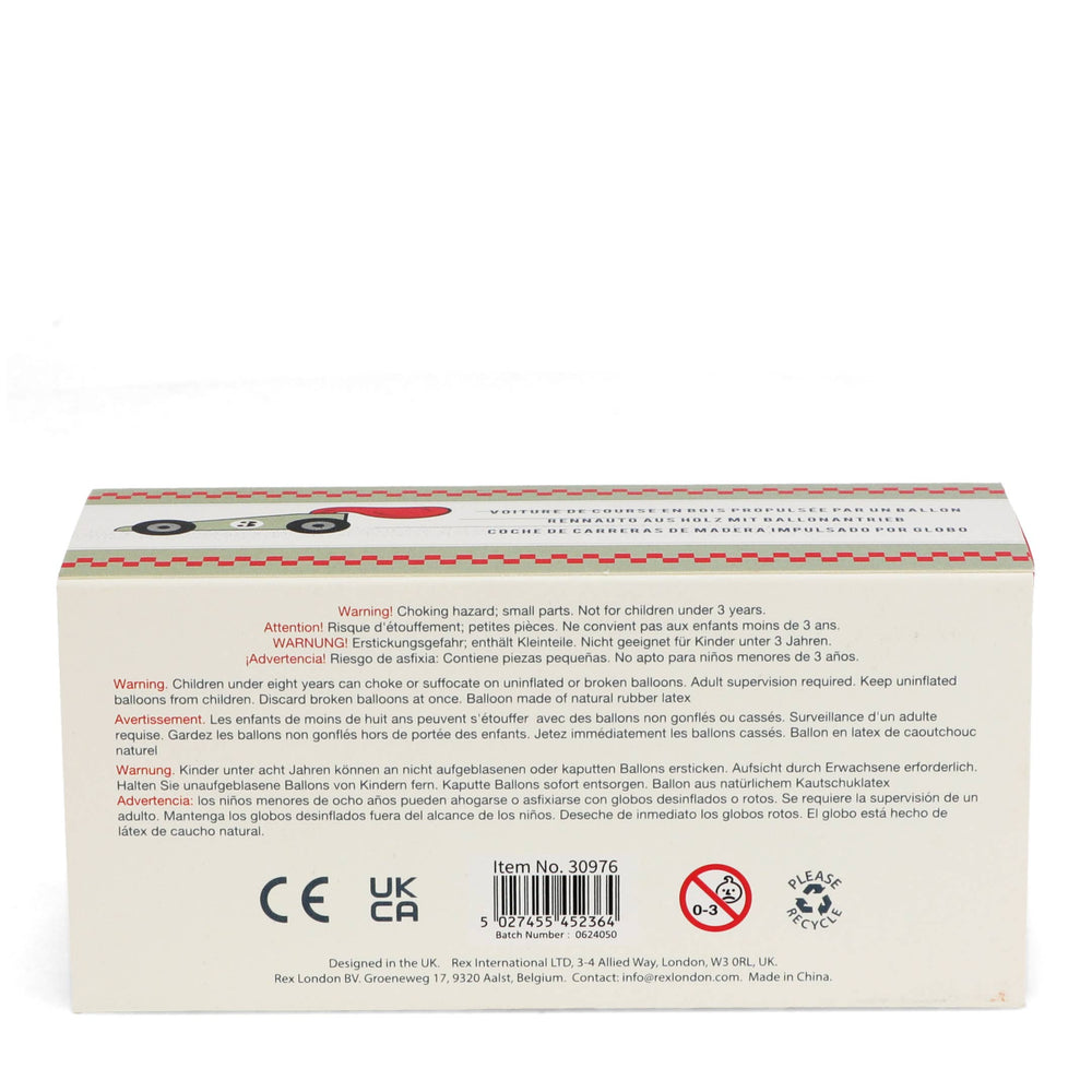 Back of a product box with text and symbols on a white background