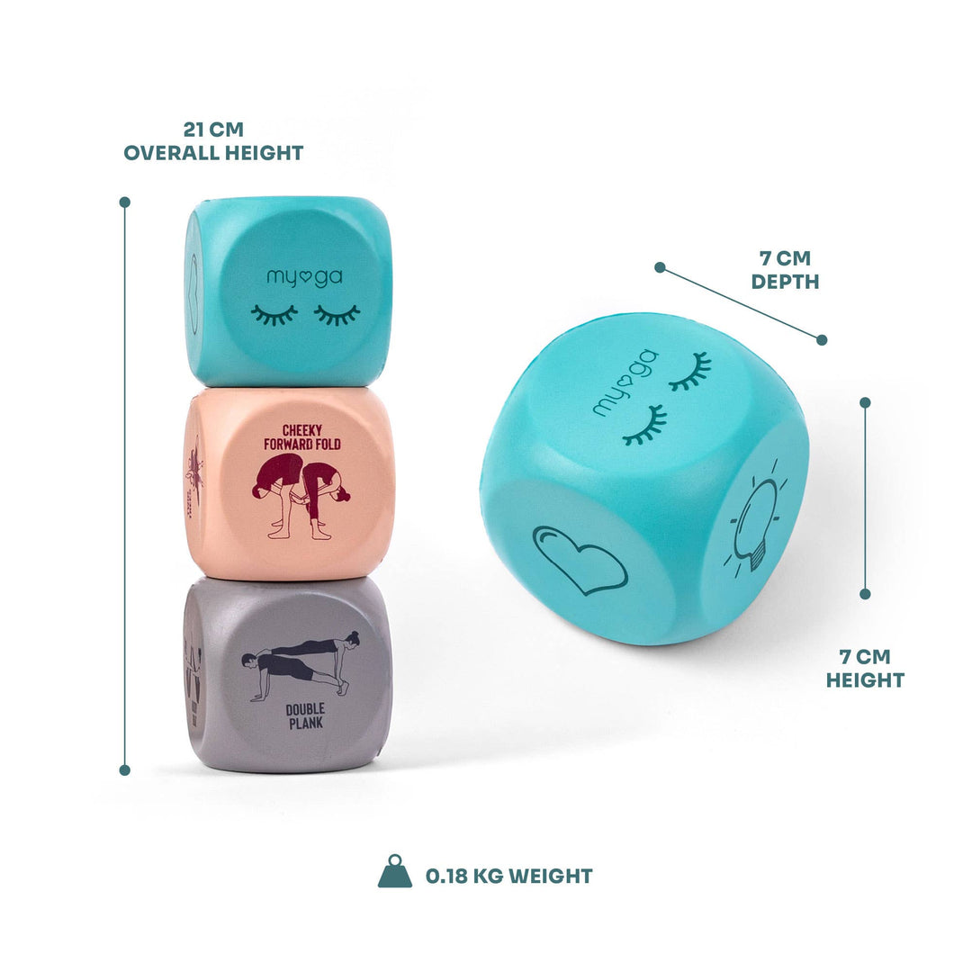 Yoga Duo Dice with Three Coloured Dice