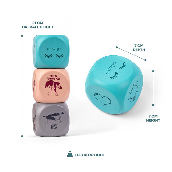 Yoga Duo Dice with Three Coloured Dice