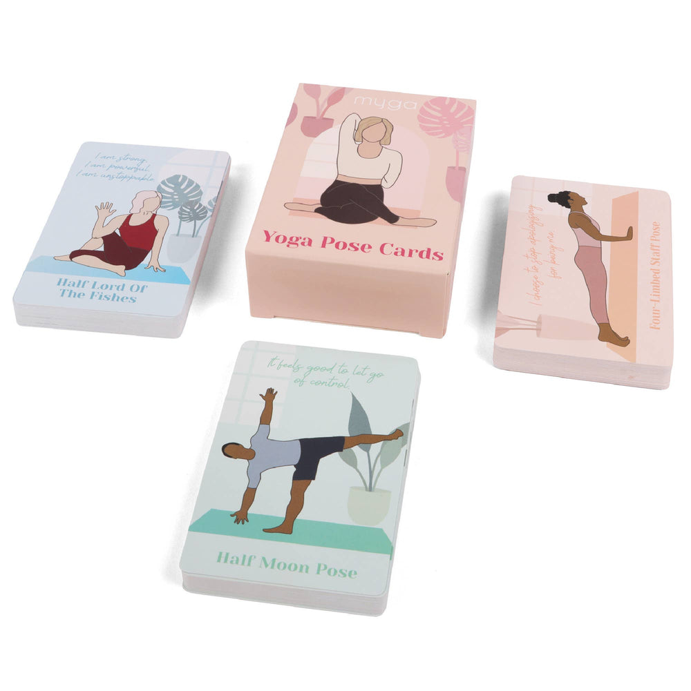 Myga’s Yoga Pose Cards, with 70 different illustrated poses to aid you on your yoga &amp; mindfulness journey