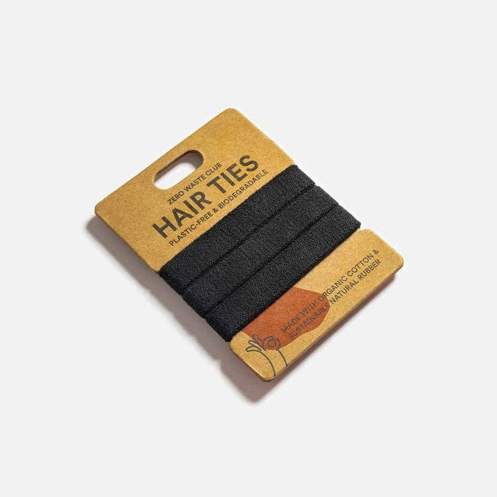 Black Zero Waste Club Organic Cotton Hair Ties
