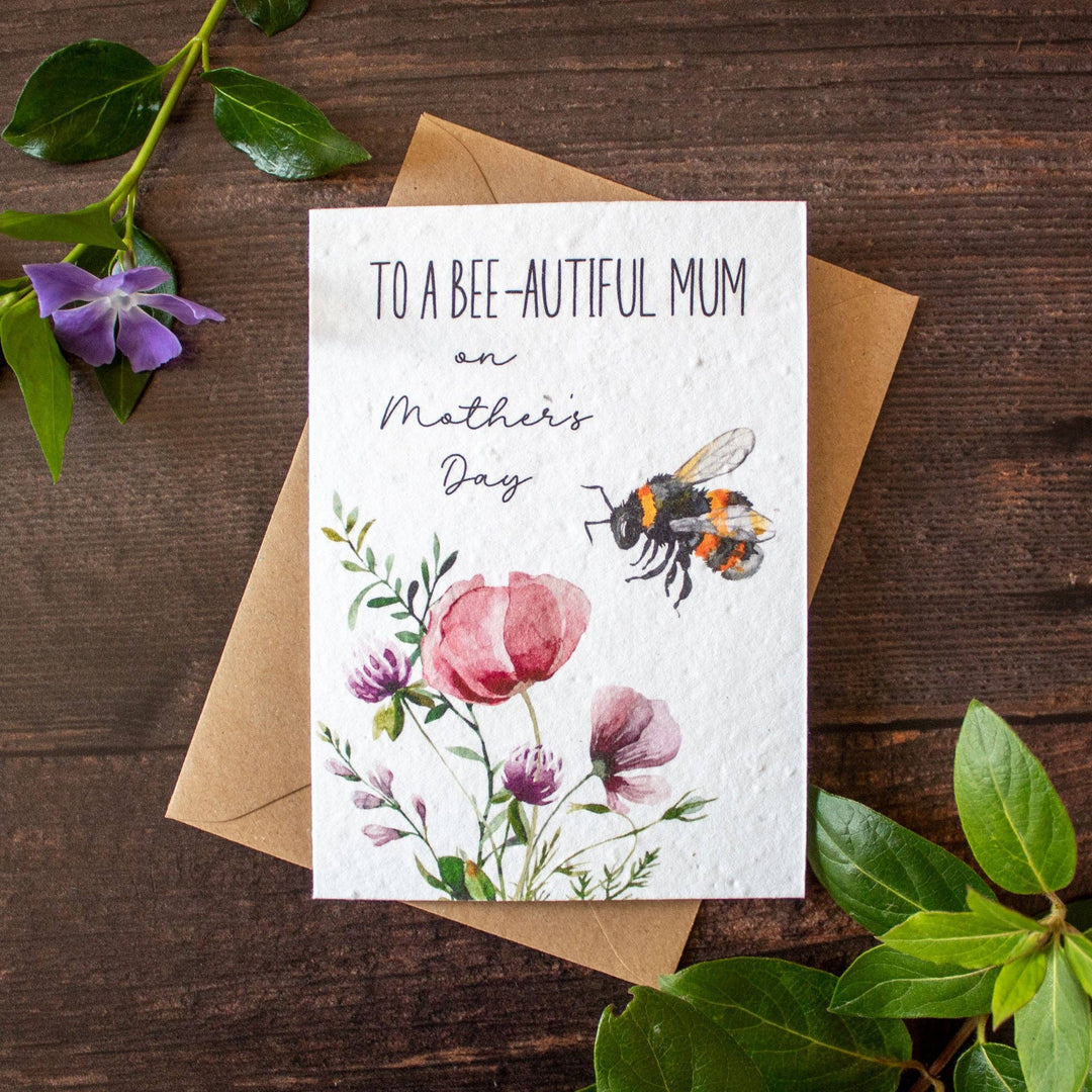 Plantable Mother's Day Card - Bee-autiful Mum