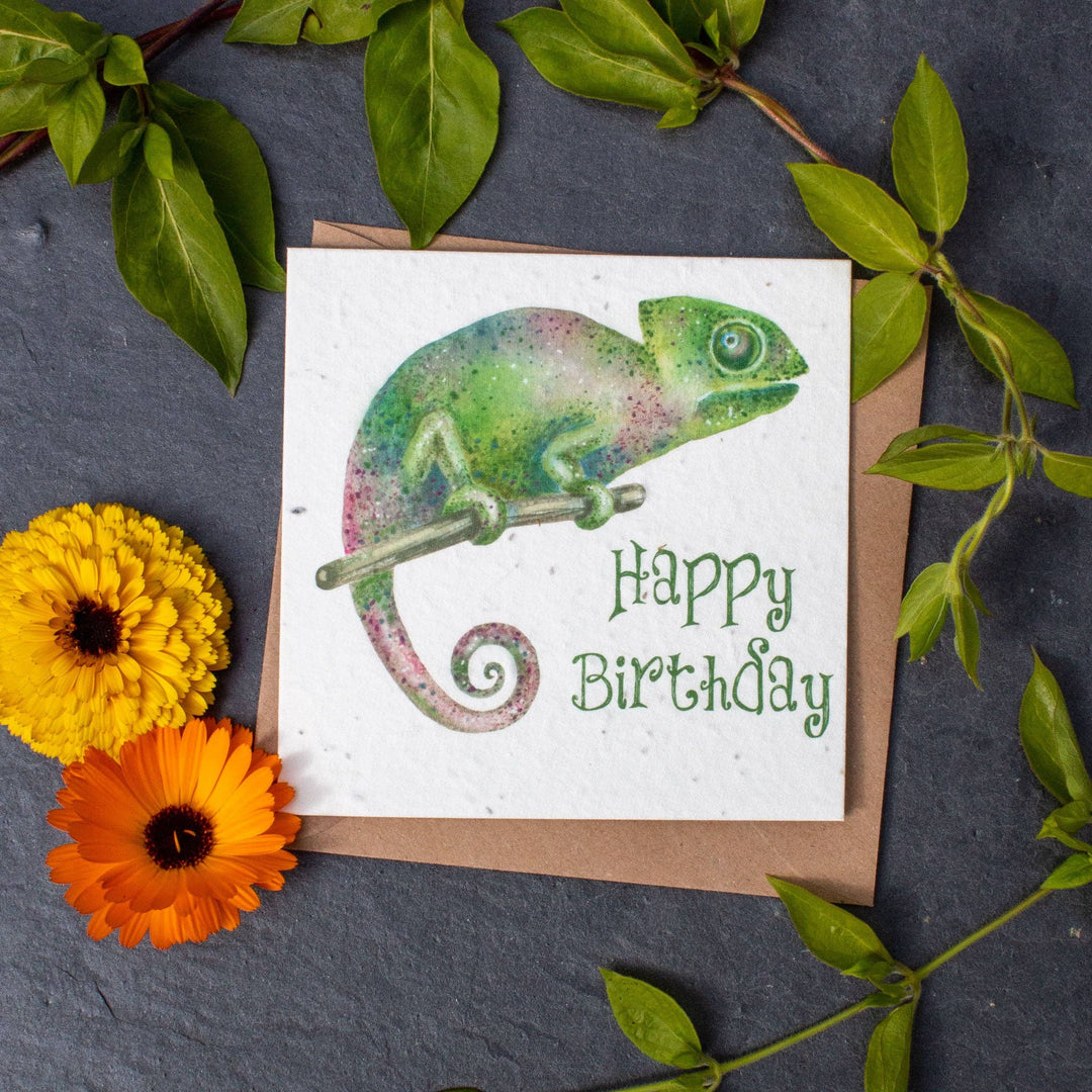 Plantable Birthday Day Card - Chameleon