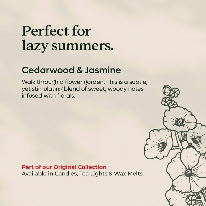 Cedarwood & Jasmine  Wax Melts | Rapeseed & Coconut wax