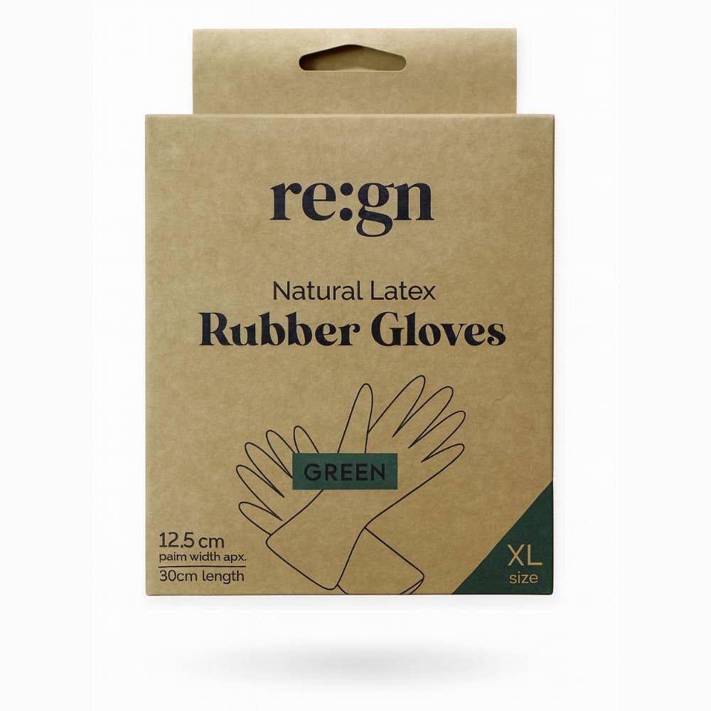 Eco-Friendly Natural Latex Reusable Rubber Gloves | Sizes S–XL - Eco Baby Box