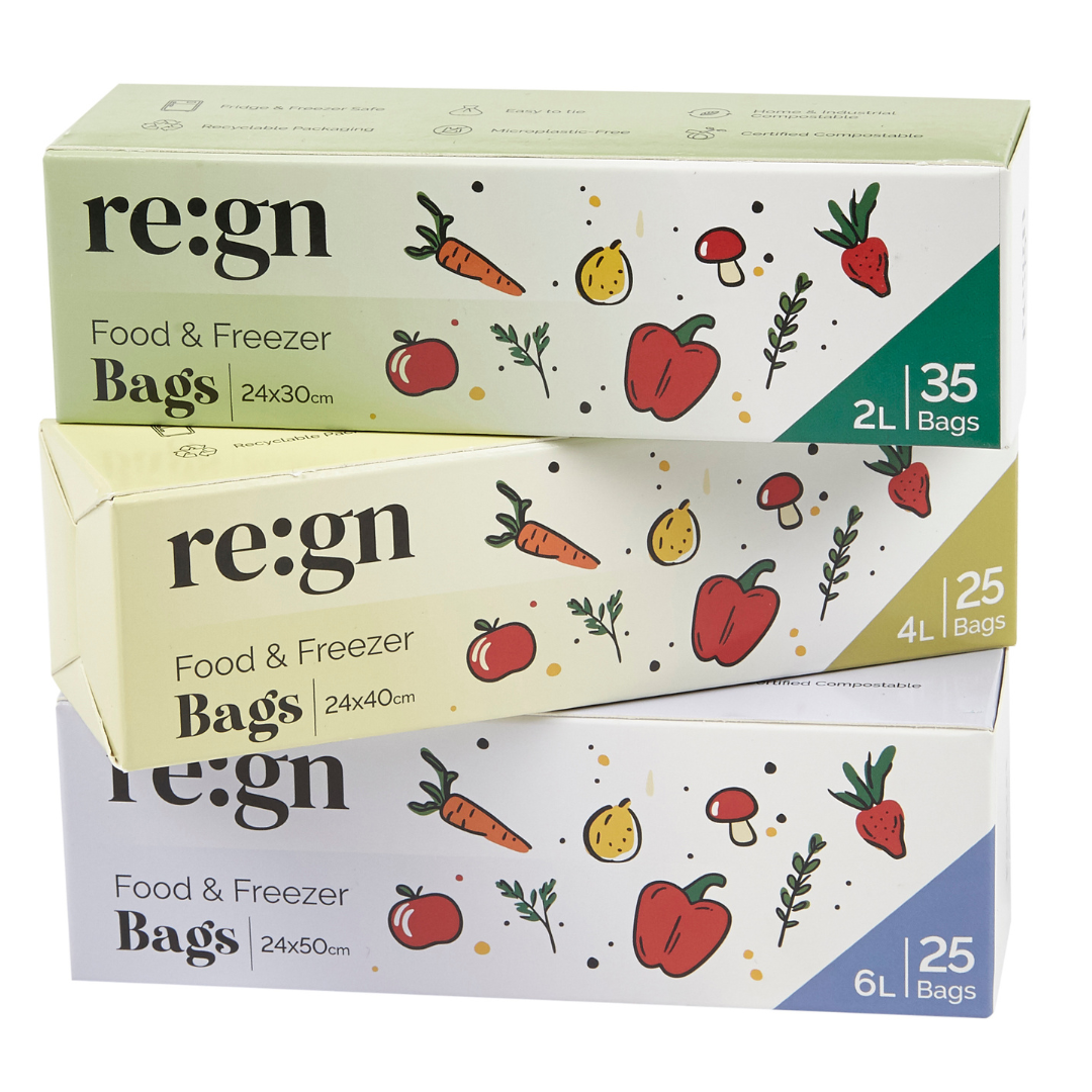 Compostable 6L Food and Freezer Bags – 25 Bags per Roll