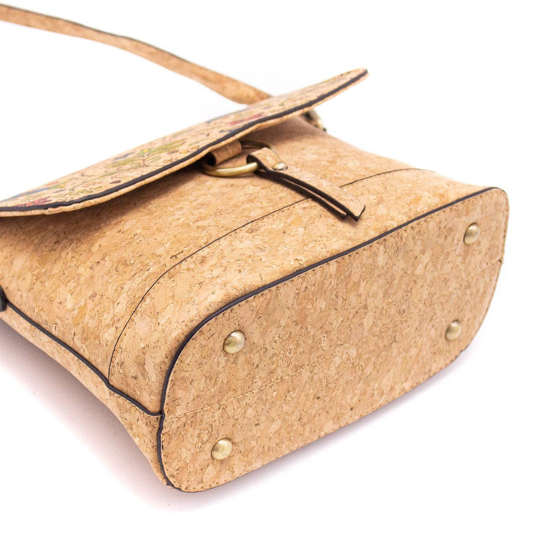 Cork crossbody Flower pattern Bag