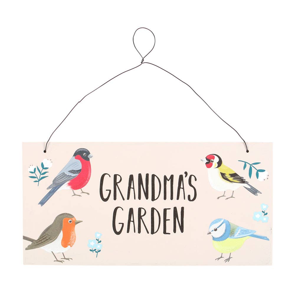 Grandma's Garden British Garden Birds Sign