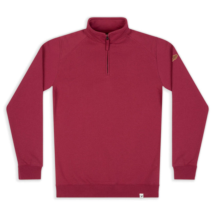 Nevis Organic Cotton Quarter Zip: Beaujolais