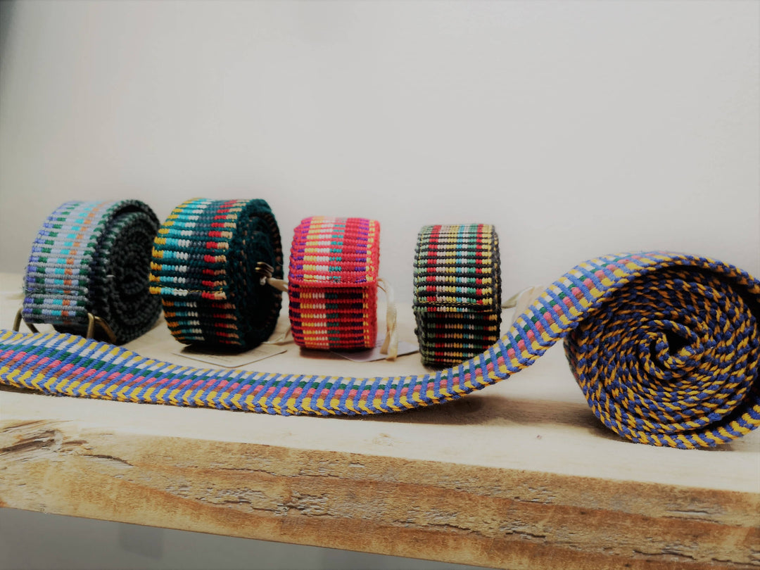 Upcycled Multi Color Cotton Belts