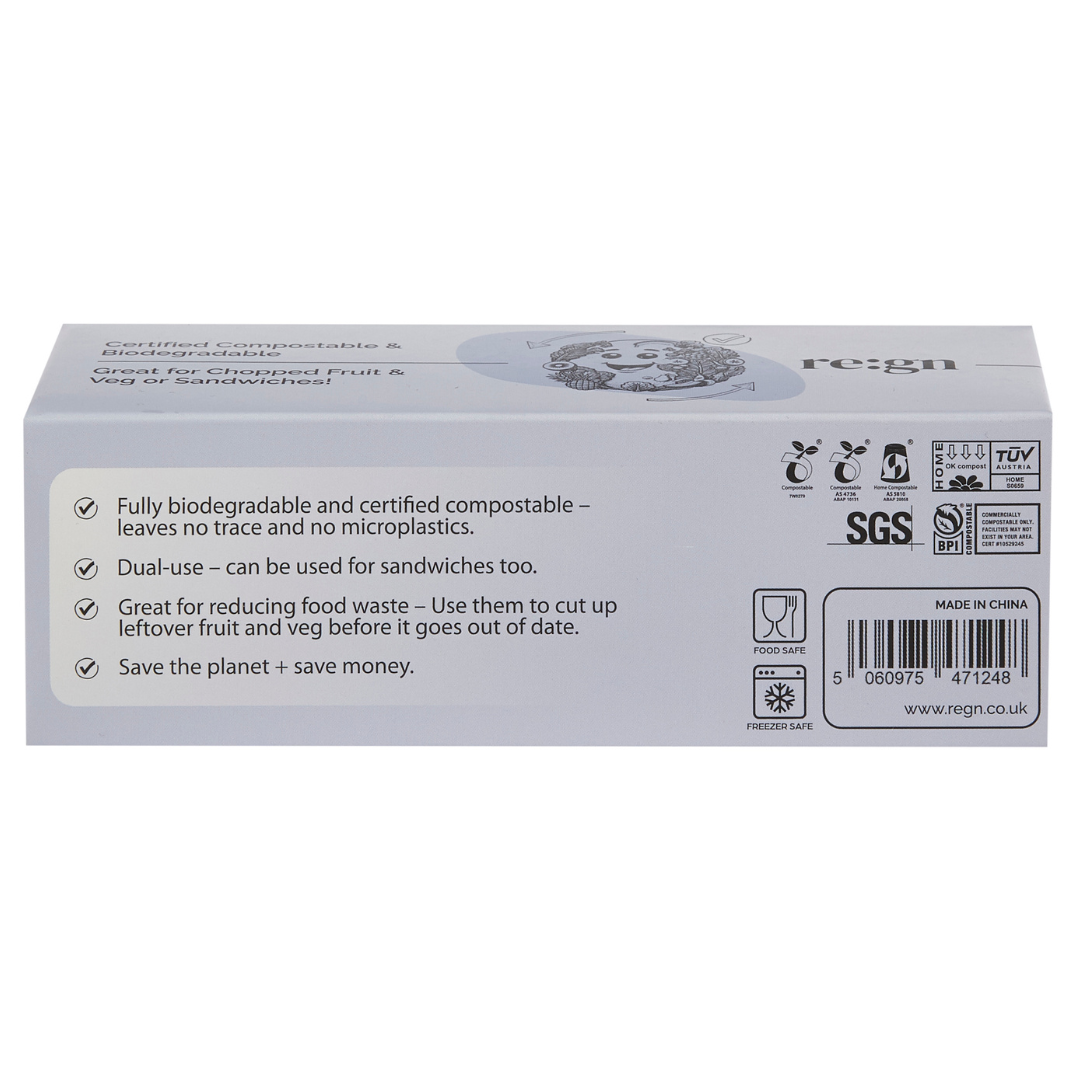 Compostable 6L Food and Freezer Bags – 25 Bags per Roll