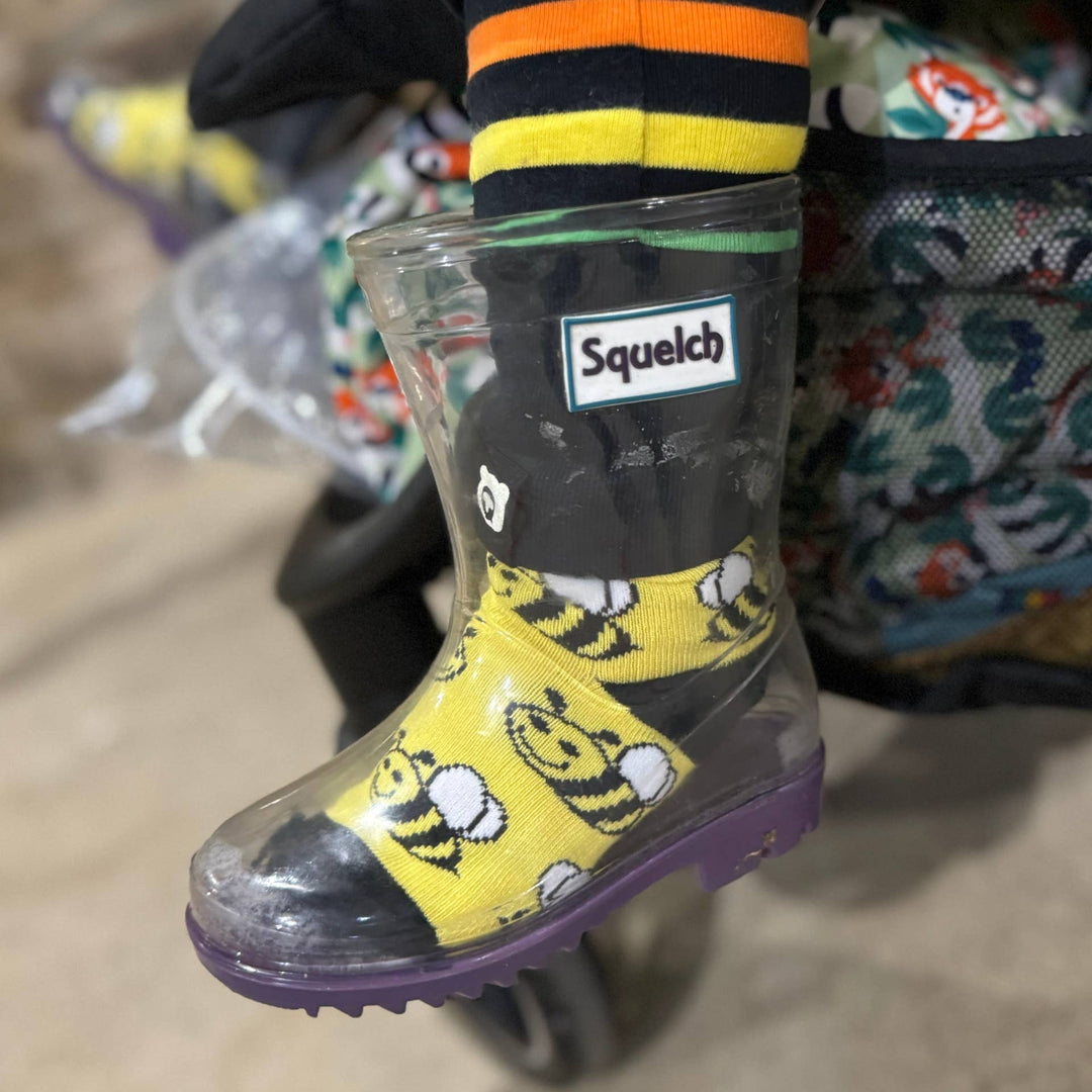 Childrens Yellow Bee Bamboo Socks: Age 6-8yrs | UK Size Kids 9-12