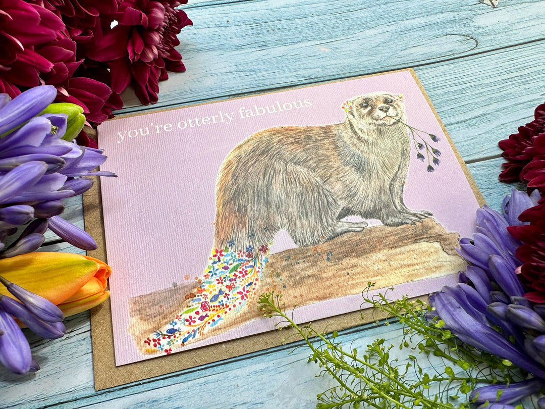 Otterly Fabulous Otter Eco Friendly Card