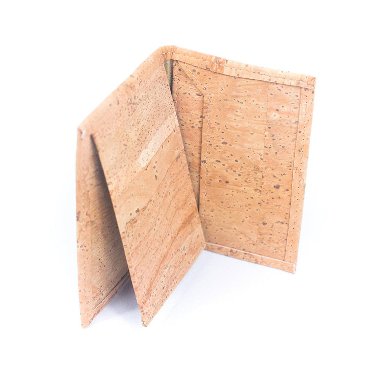 Men's RFID-Blocking Cork Card Wallet: Natural