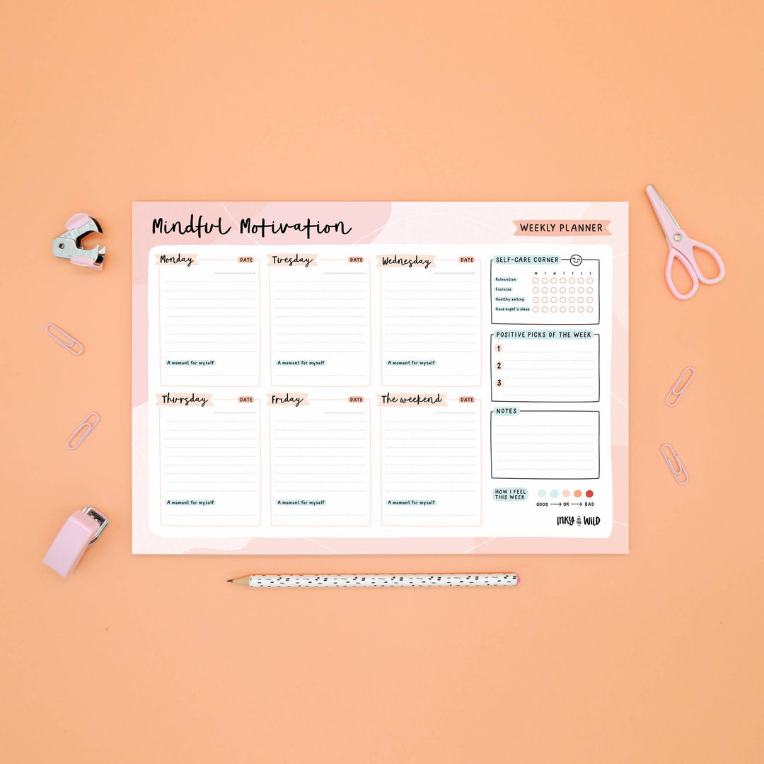A4 Mindful Motivation Weekly Planner Notepad - Eco Baby Box