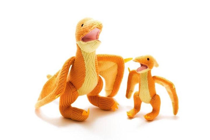 Knitted Pterodactyl Dinosaur Baby Rattle
