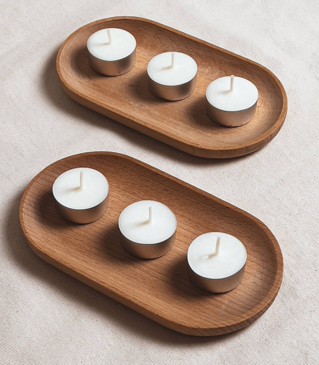 Mint & Rhubarb Tea Lights | Rapeseed & Coconut wax set of 9