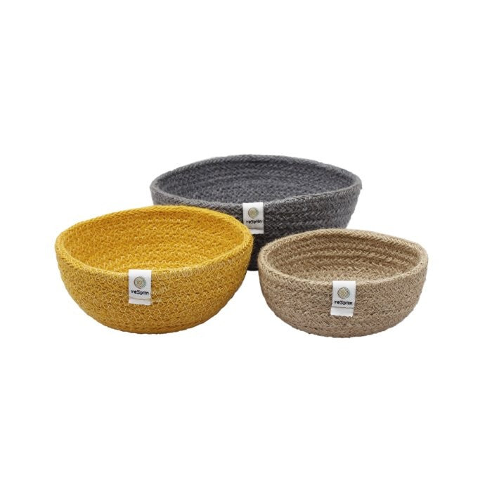 Jute mini bowl set - Beach - Eco Baby Box