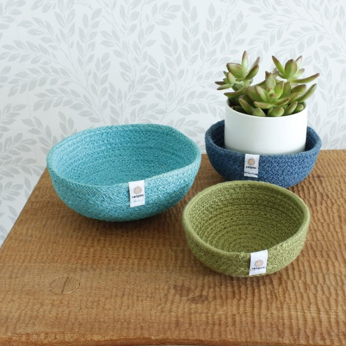 Mini jute bowls - Ocean - Eco Baby Box