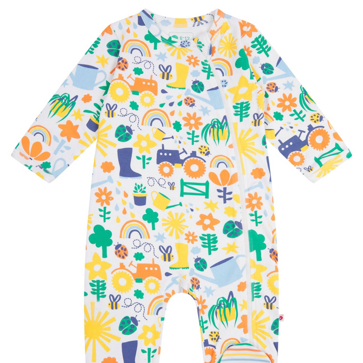 Potting Shed - Zip Up Footed Sleepsuit