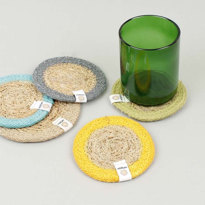 Respiin Seagrass & Jute Coasters - In a range of colours - The Eco Boutique 