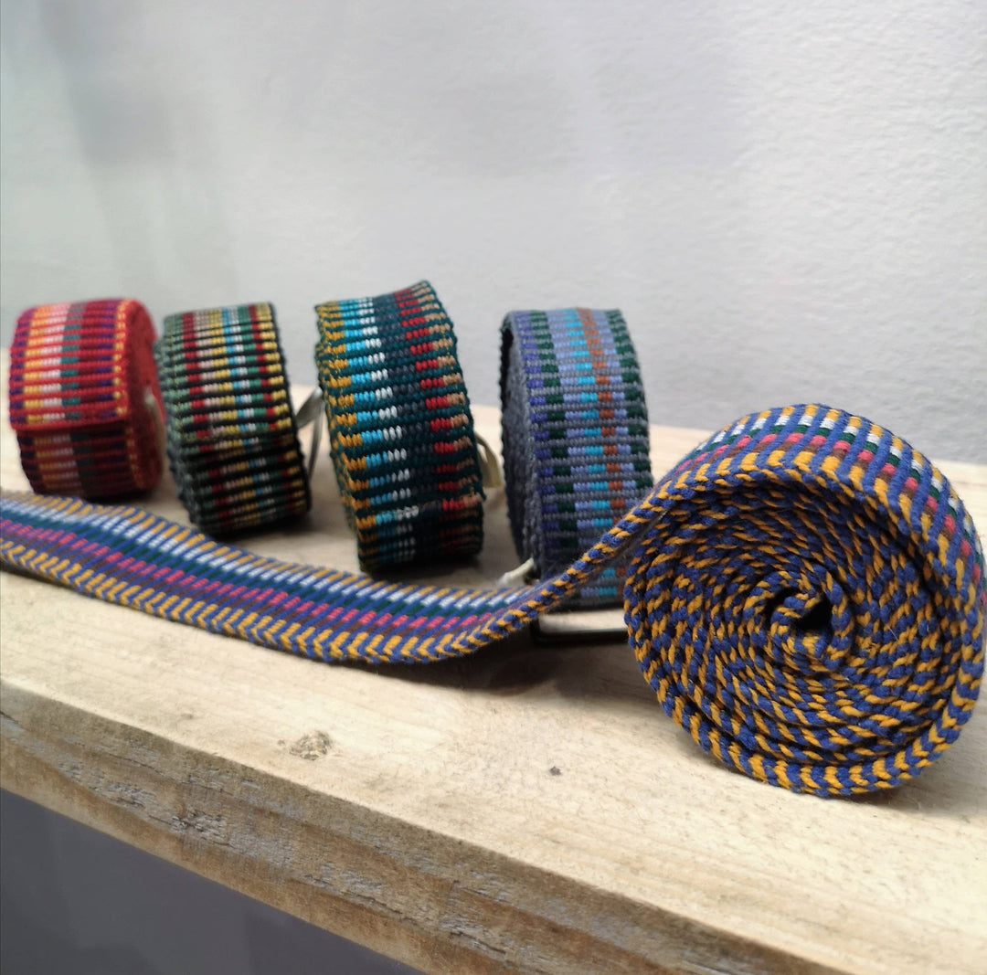 Upcycled Multi Color Cotton Belts