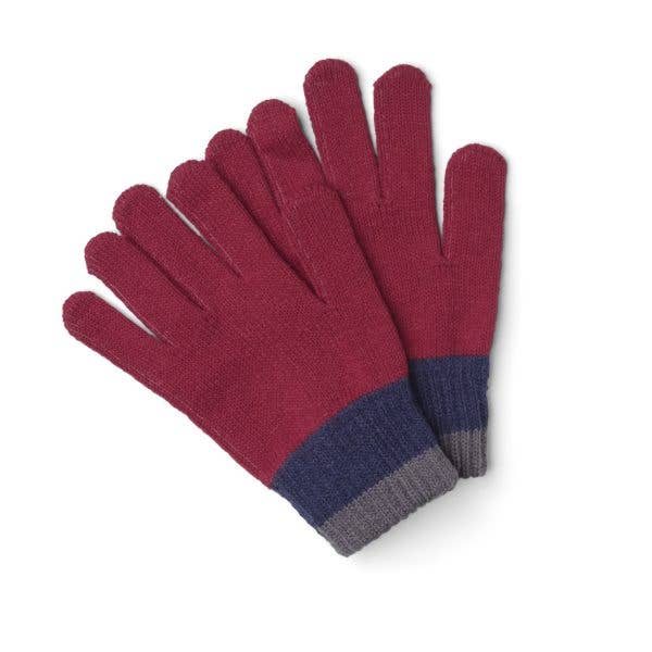 Recycled Polyester Gloves - Red - Eco Baby Box