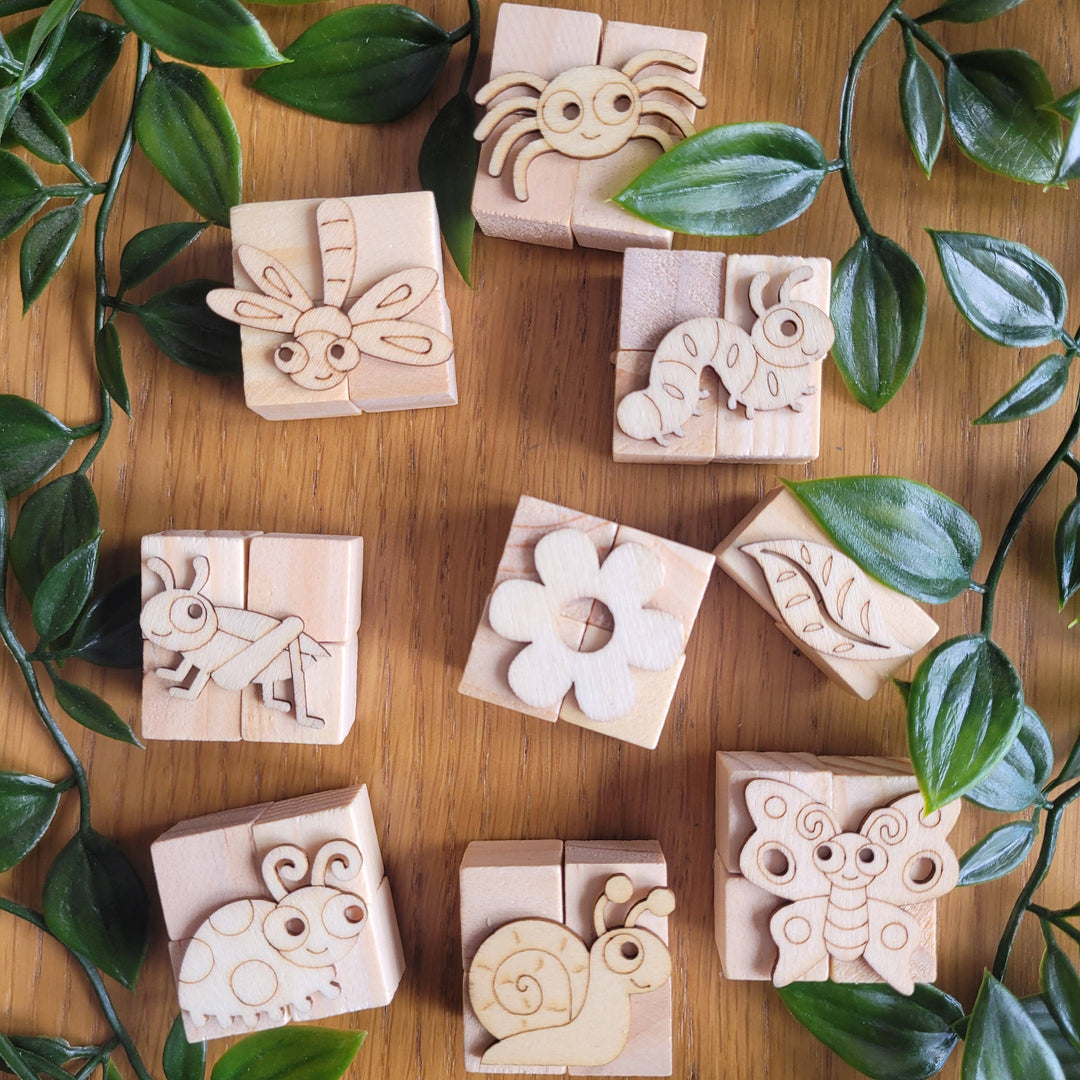 Mini Beast Wooden Stamps