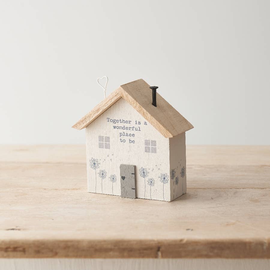 Together Wooden House Decoration, 13cm