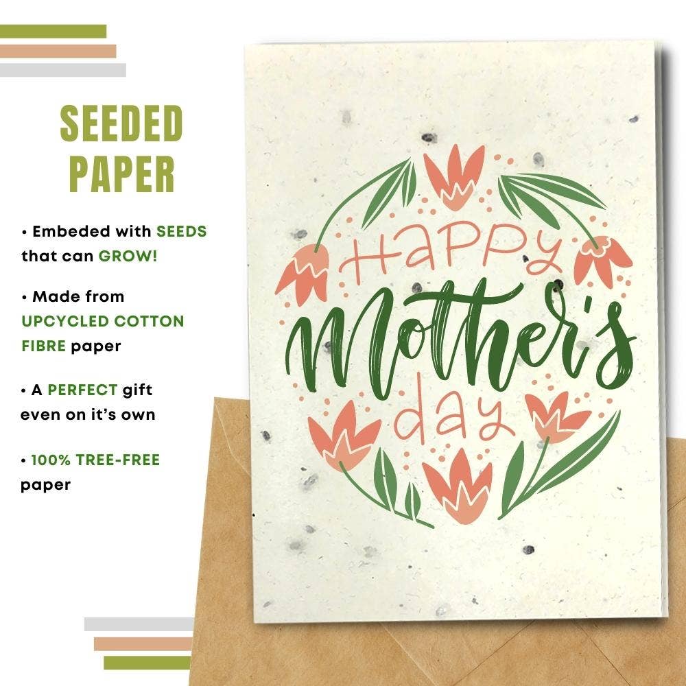 Happy Mothers Day Card - Seeded paper
