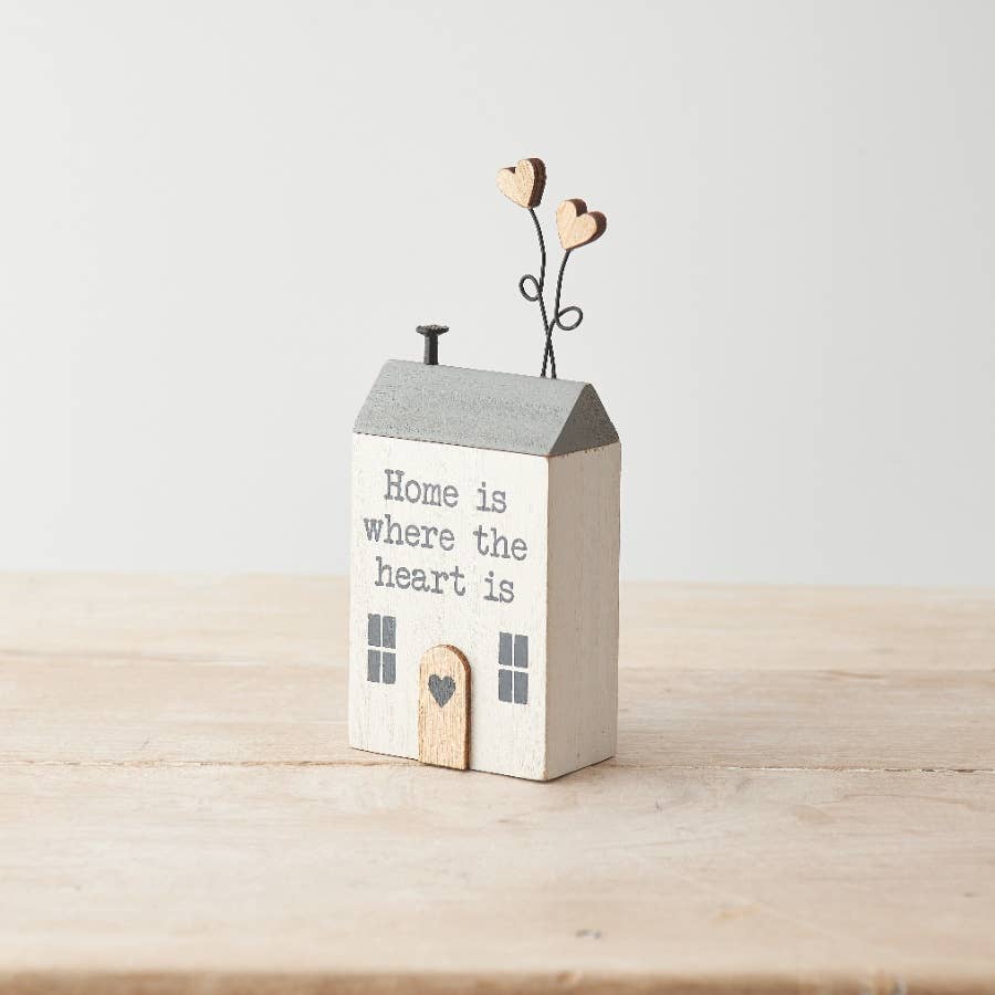 'Home Is Where The Heart Is' Block, 14cm