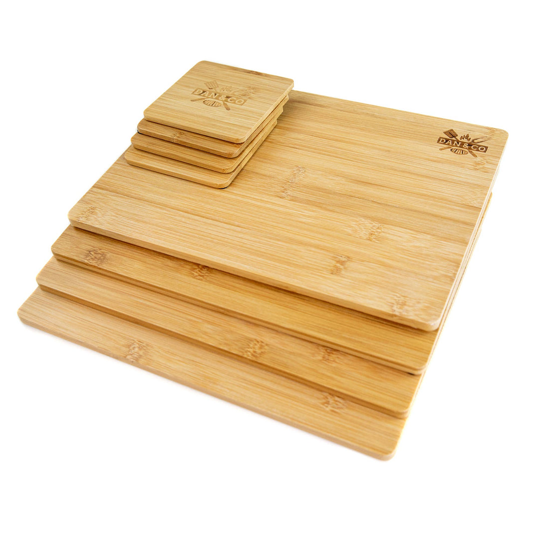 Dan&Co Bamboo Placemats & Coasters Set of 4